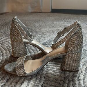 Gianni Bini Glittering Silver Heels